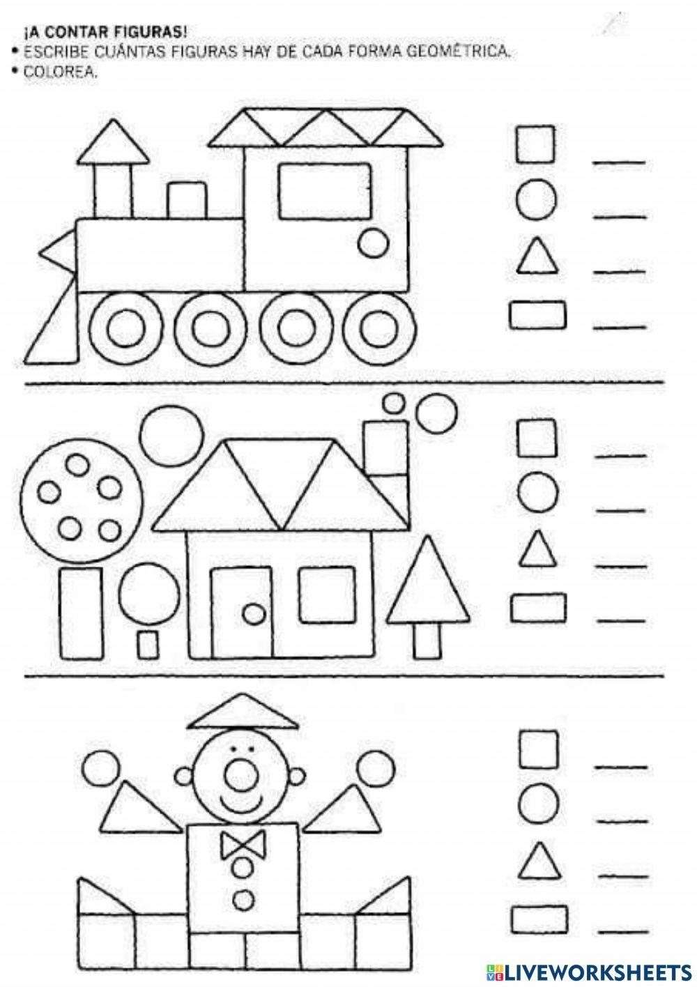 Counting Shapes Worksheet Live Worksheets Worksheets Library