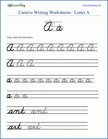 Cursive Alphabet Worksheet Printable