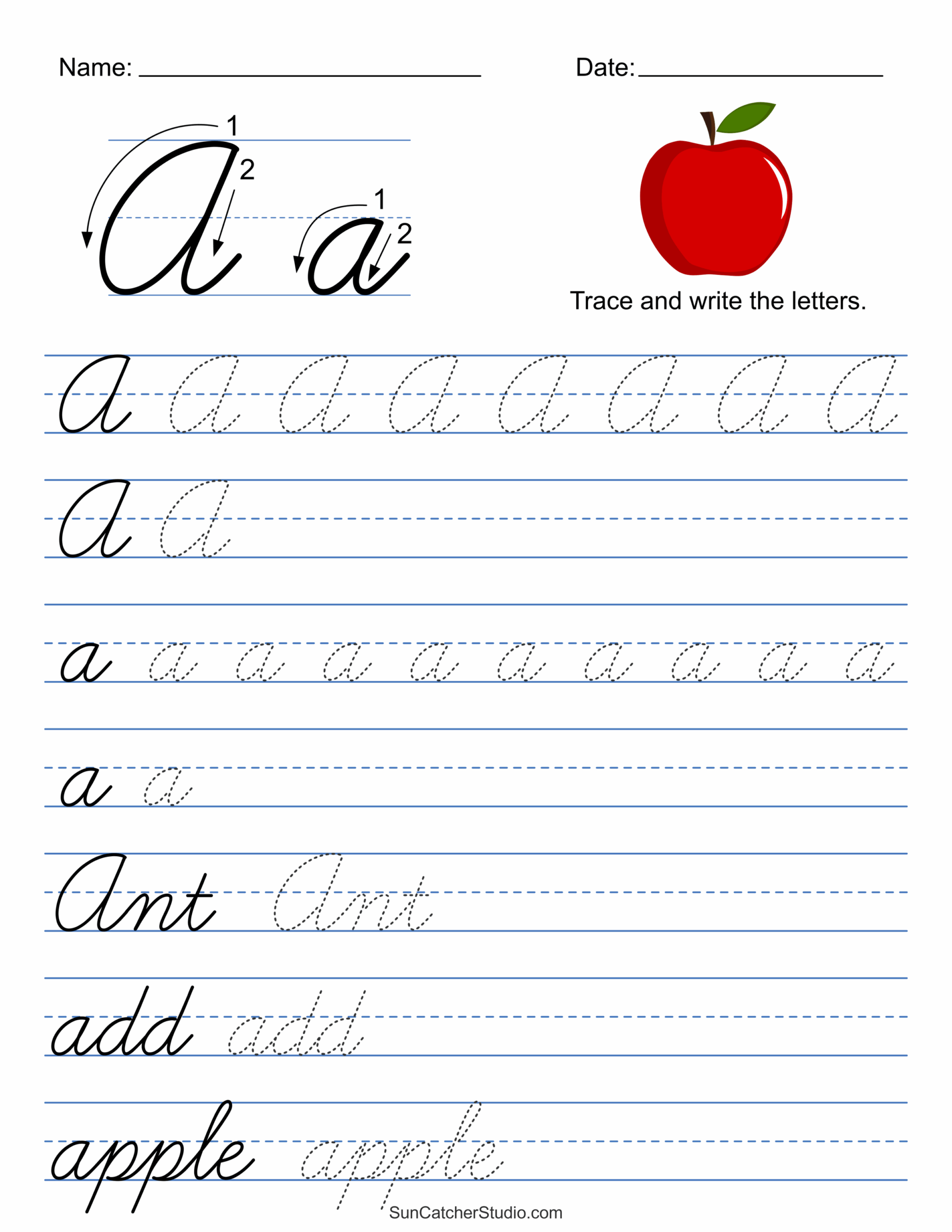 Cursive Letter C Practice Sheet Free Printable Infoupdate