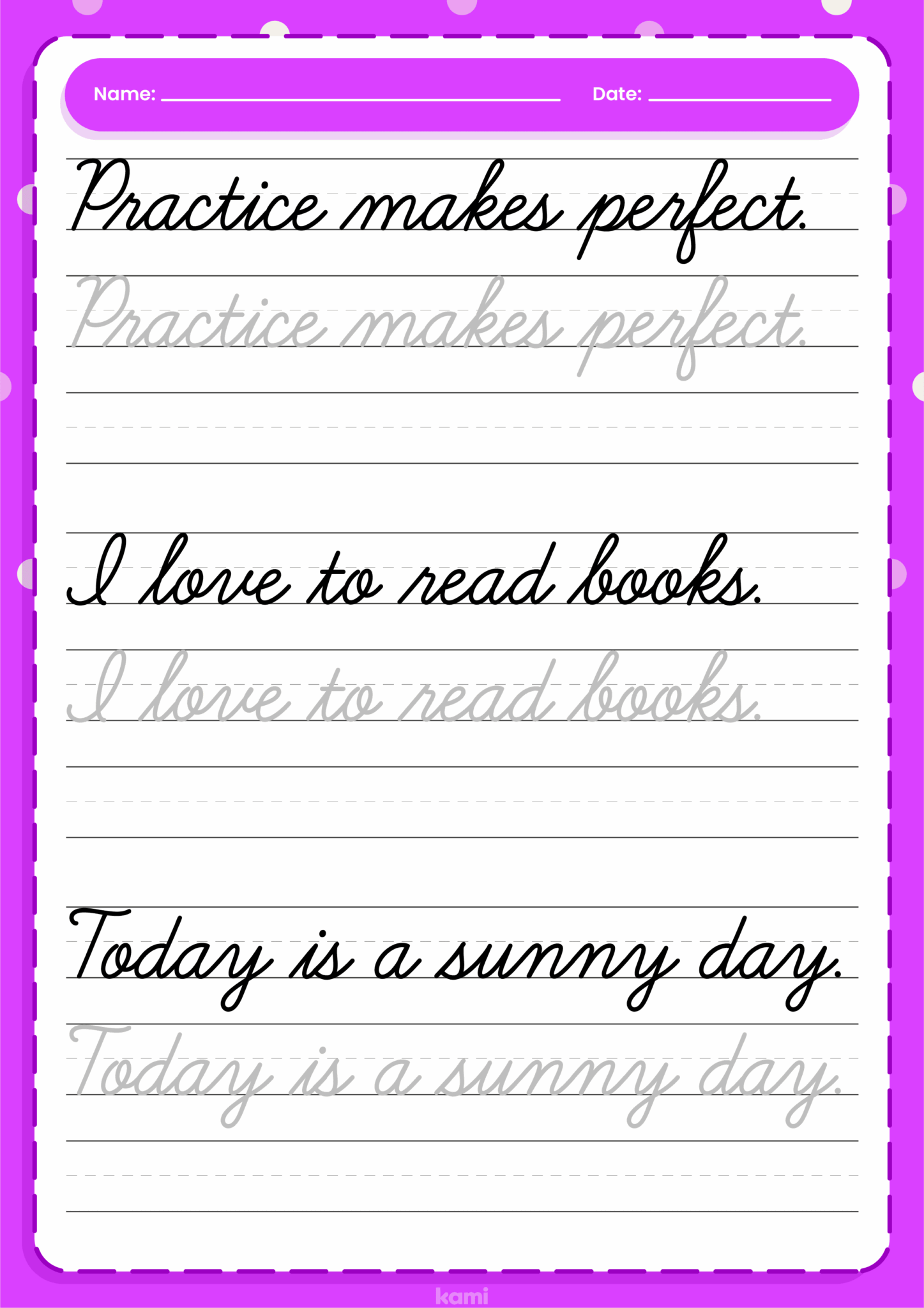 Cursive Writing Practice Sheets Pdf - Download Free Printable Templates