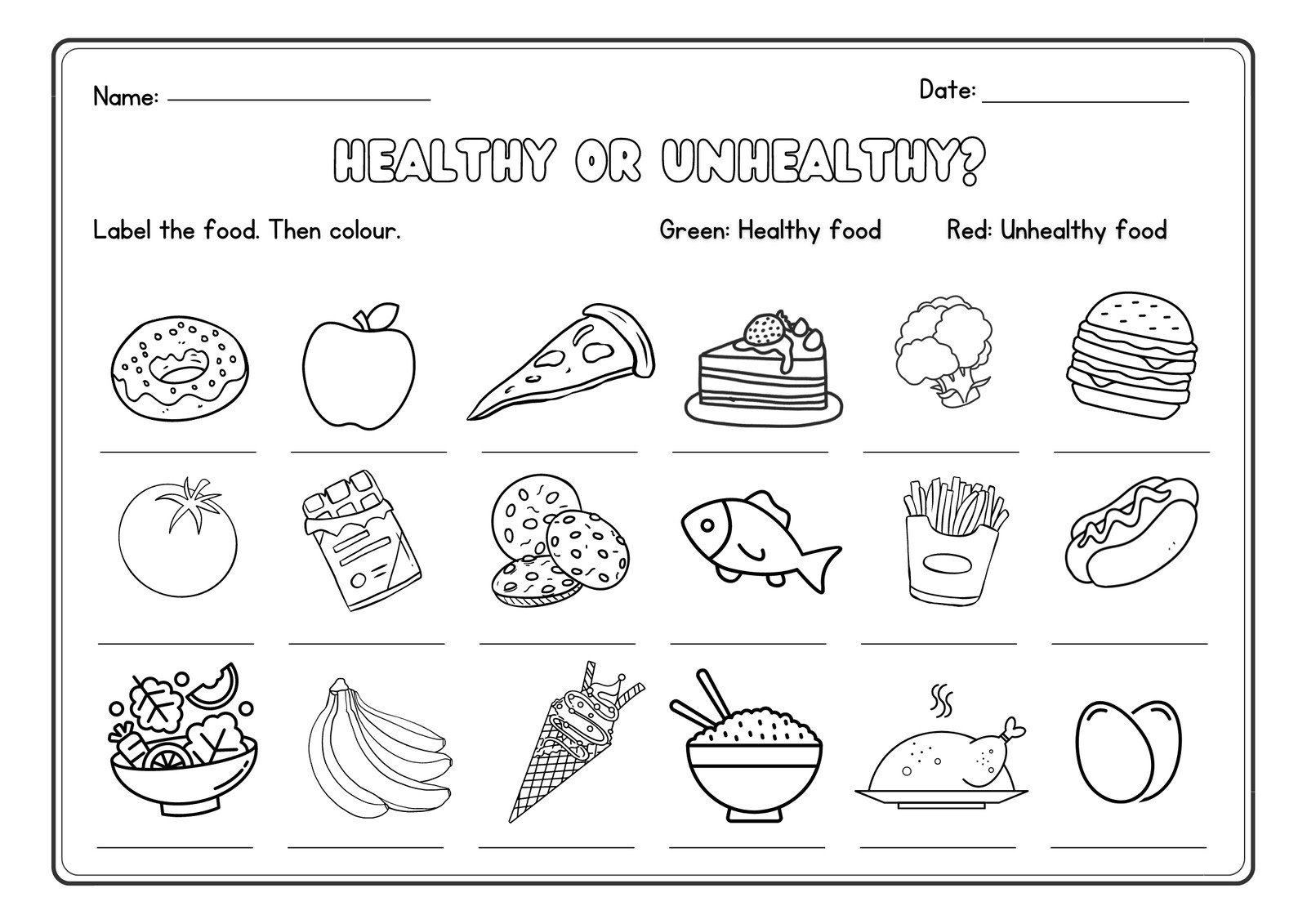 Delicious Learning Food Worksheets For Fun And Education