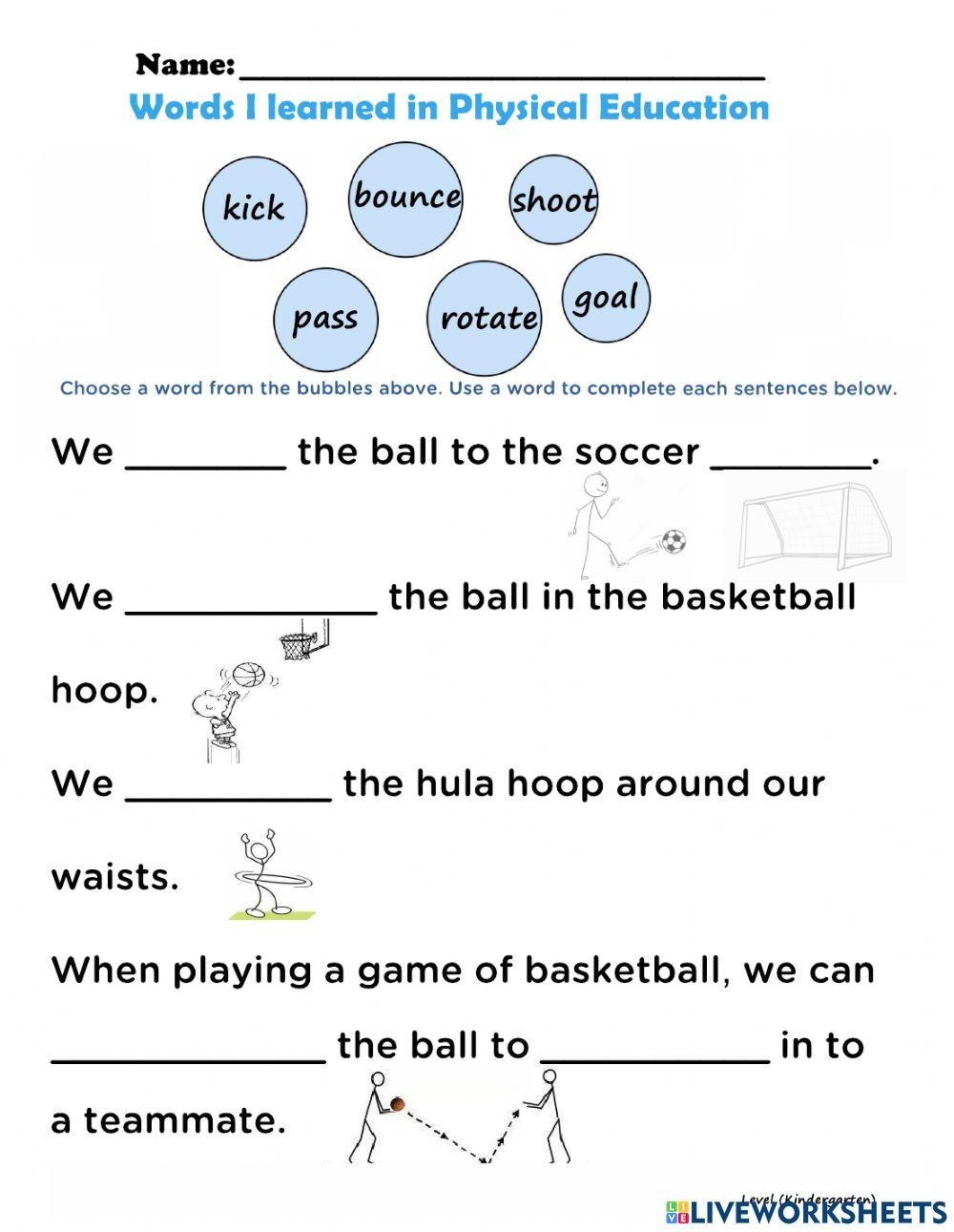 Department Of Education Worksheet No 1 Physical Education 7 