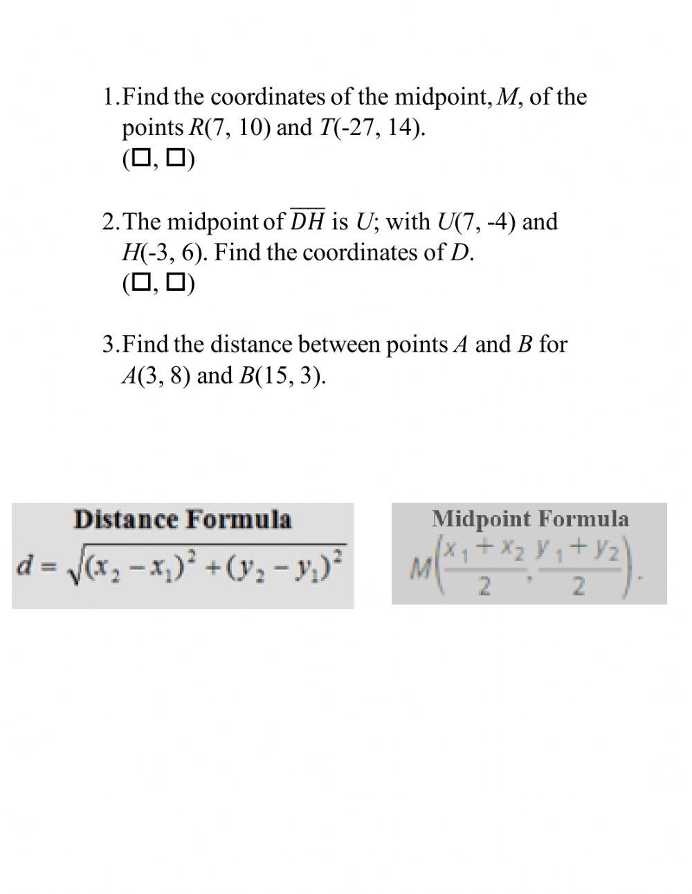 Distance Formula Triangles Worksheet Worksheets Library