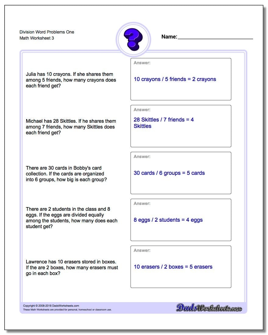 Division Word Problems