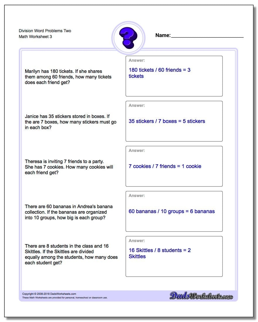 Division Word Problems