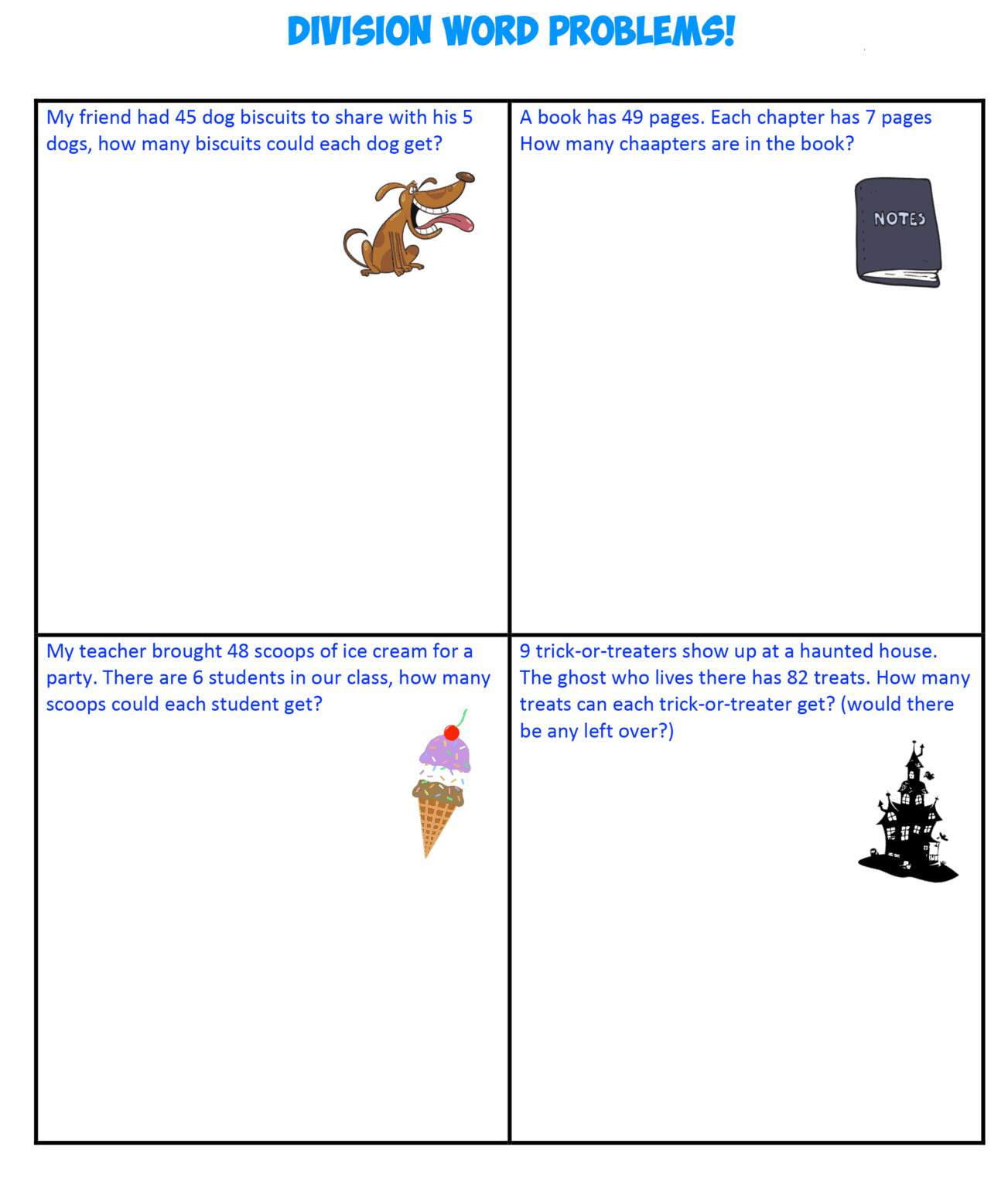 Division Word Problems Mr R 39 s World Of Math