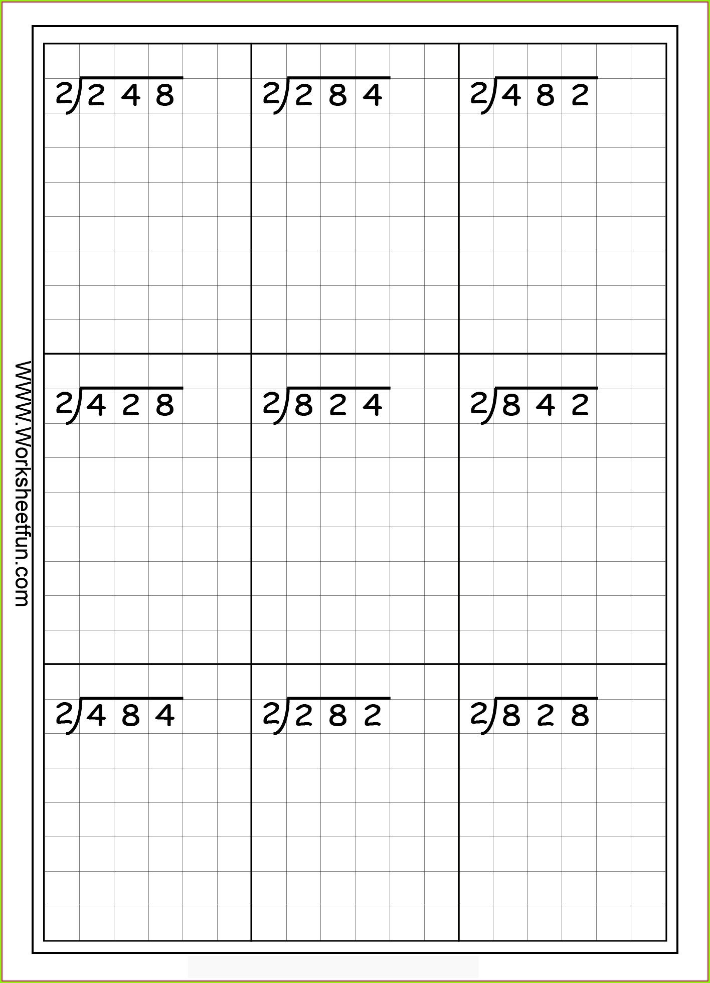 Division Worksheet 2Nd Grade