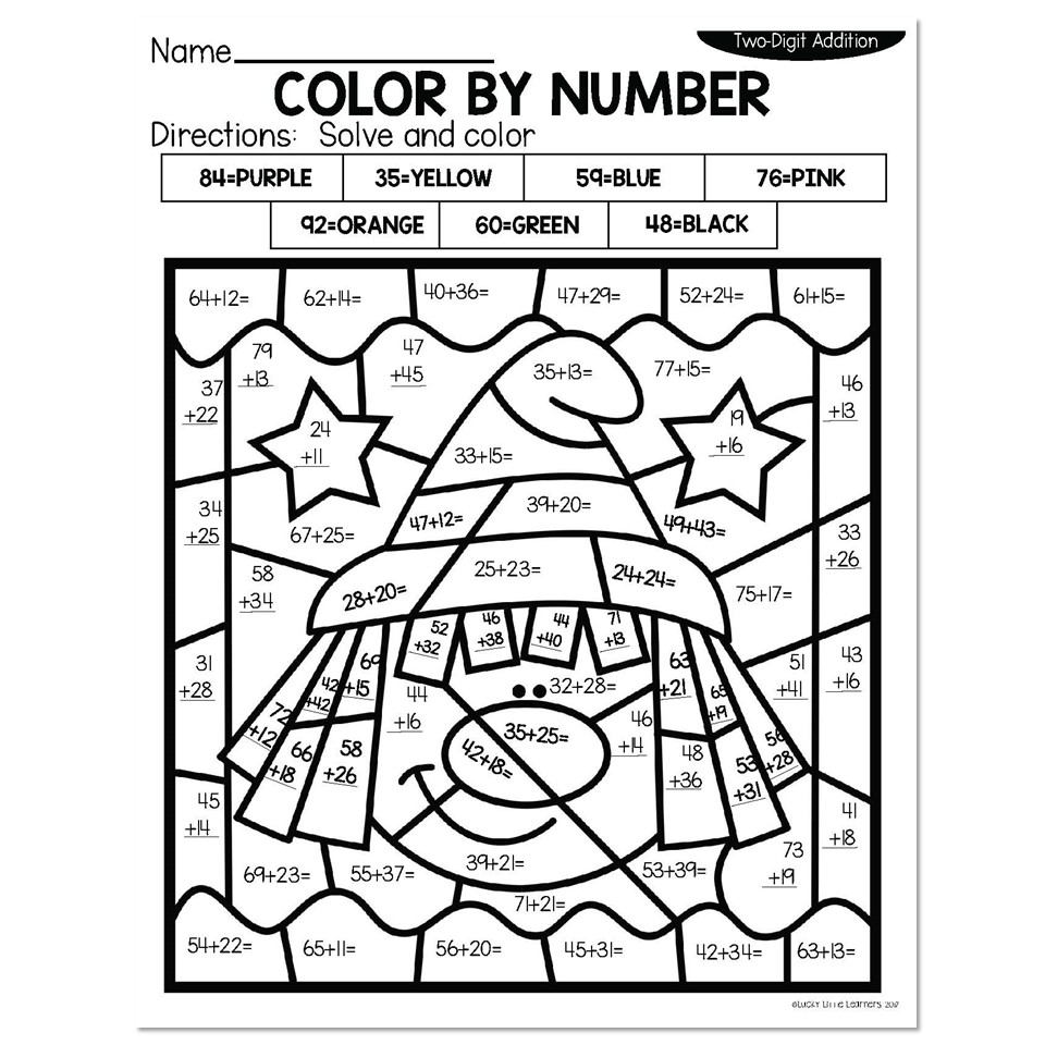 Double Digit Addition With Regrouping Color By Number Infoupdate