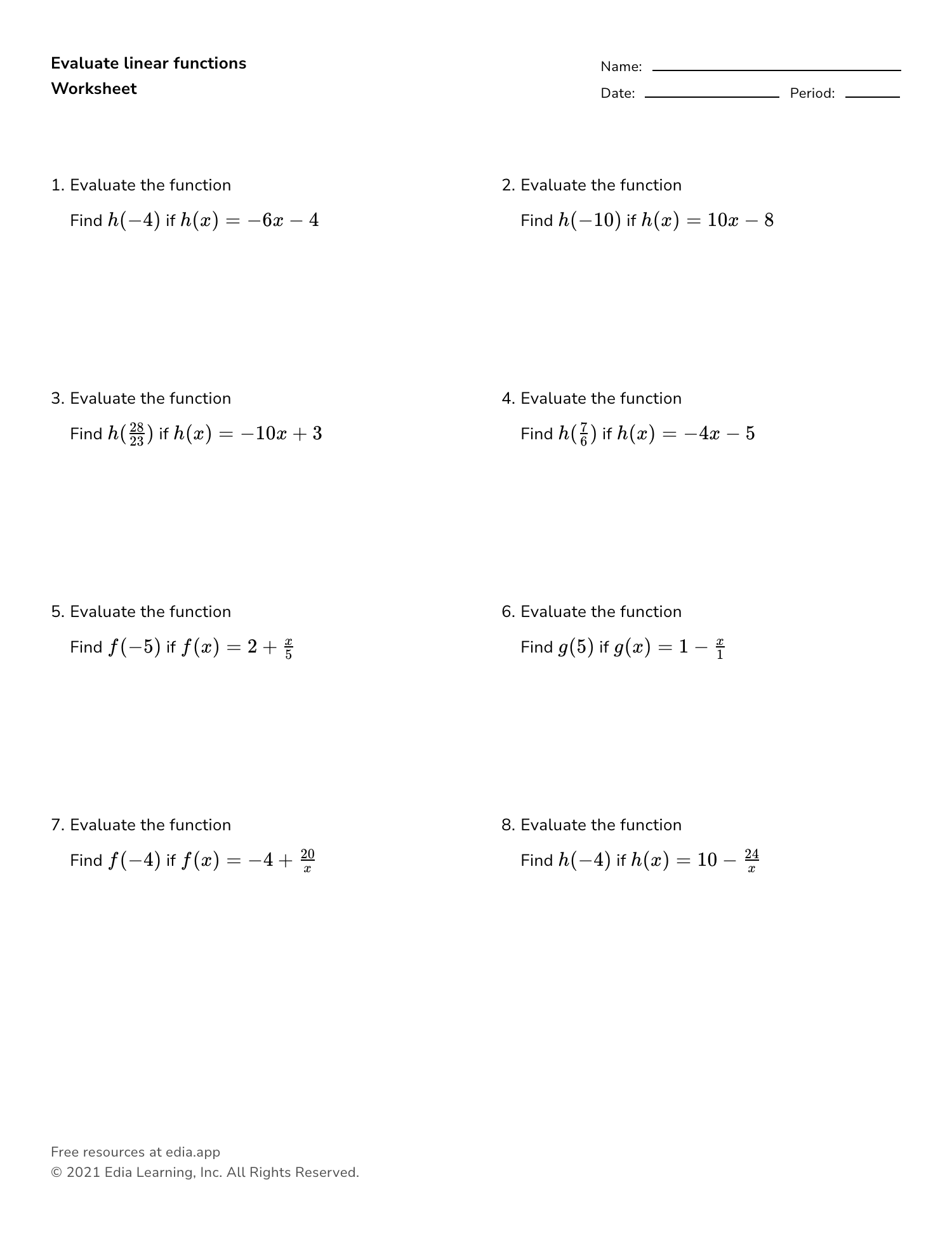 Edia Free Math Homework In Minutes Worksheets Library