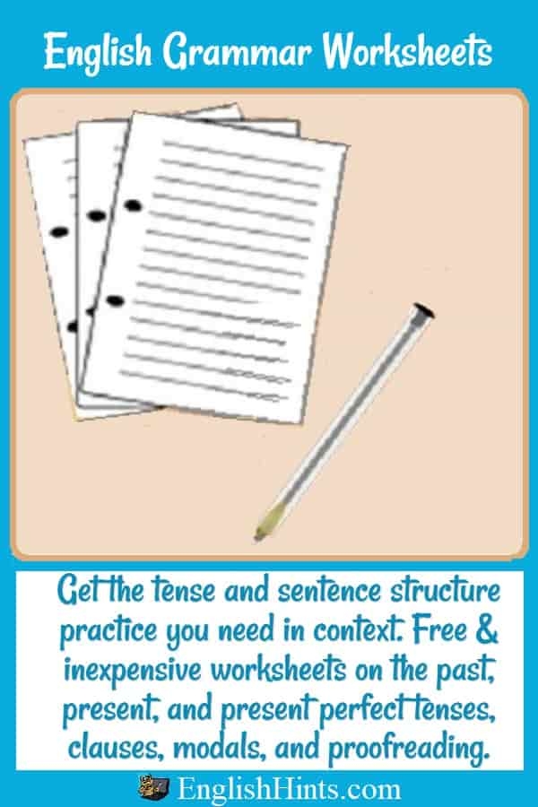 English Grammar Worksheets