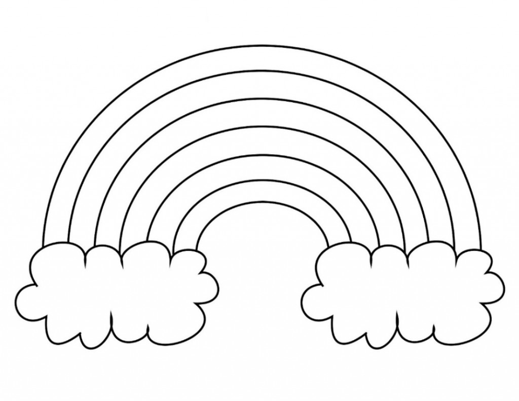 Extra Large Rainbow Template Full Page Printout