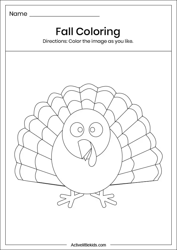 Fall Coloring Worksheets For Kindergarten Active Little Kids