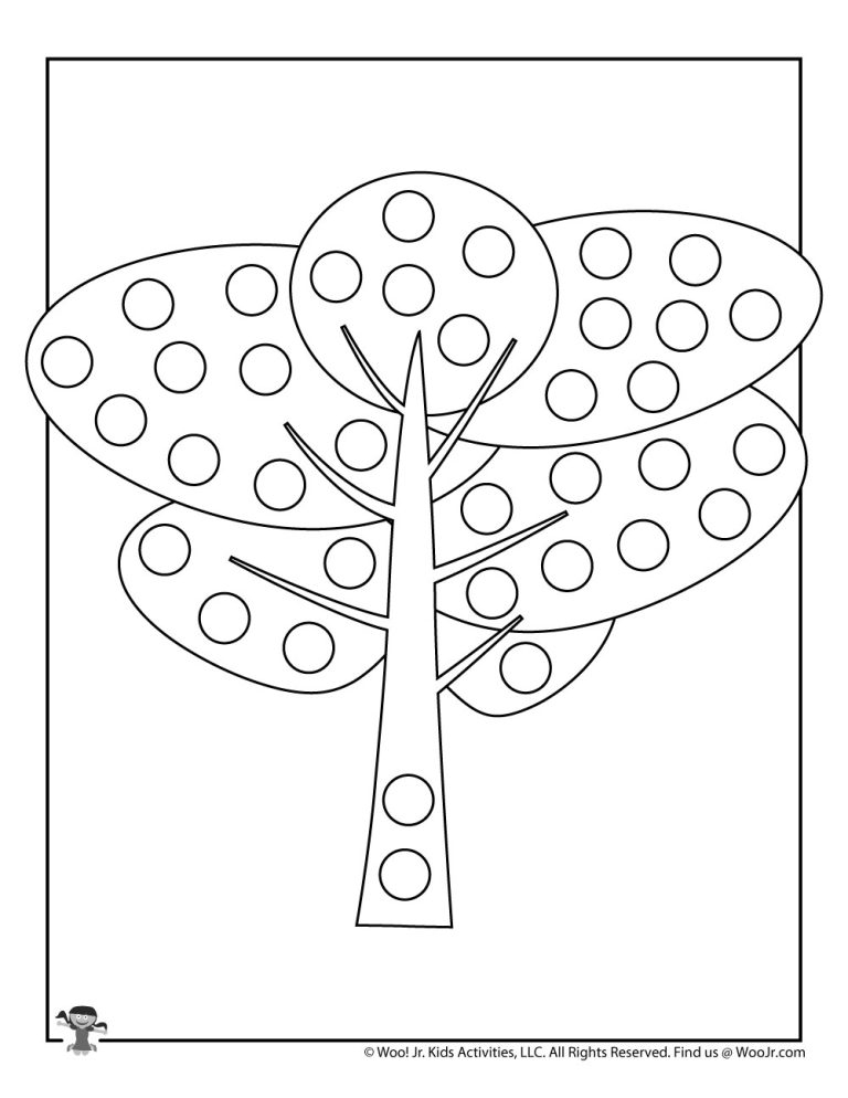 Fall Dot Marker Coloring Pages Woo Jr Kids Activities Children 39 s 