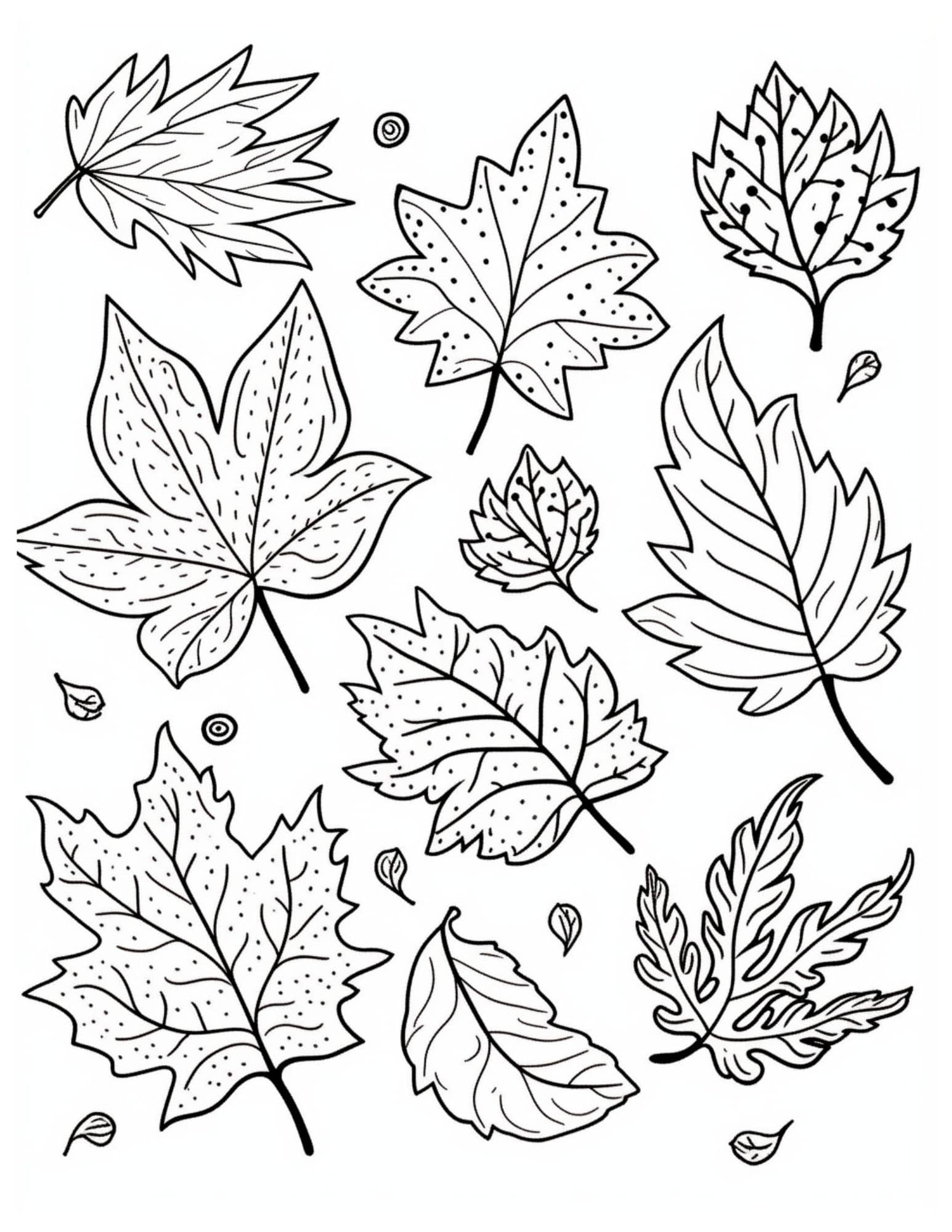 Fall Leaves Coloring Pages For Kindergarten Infoupdate