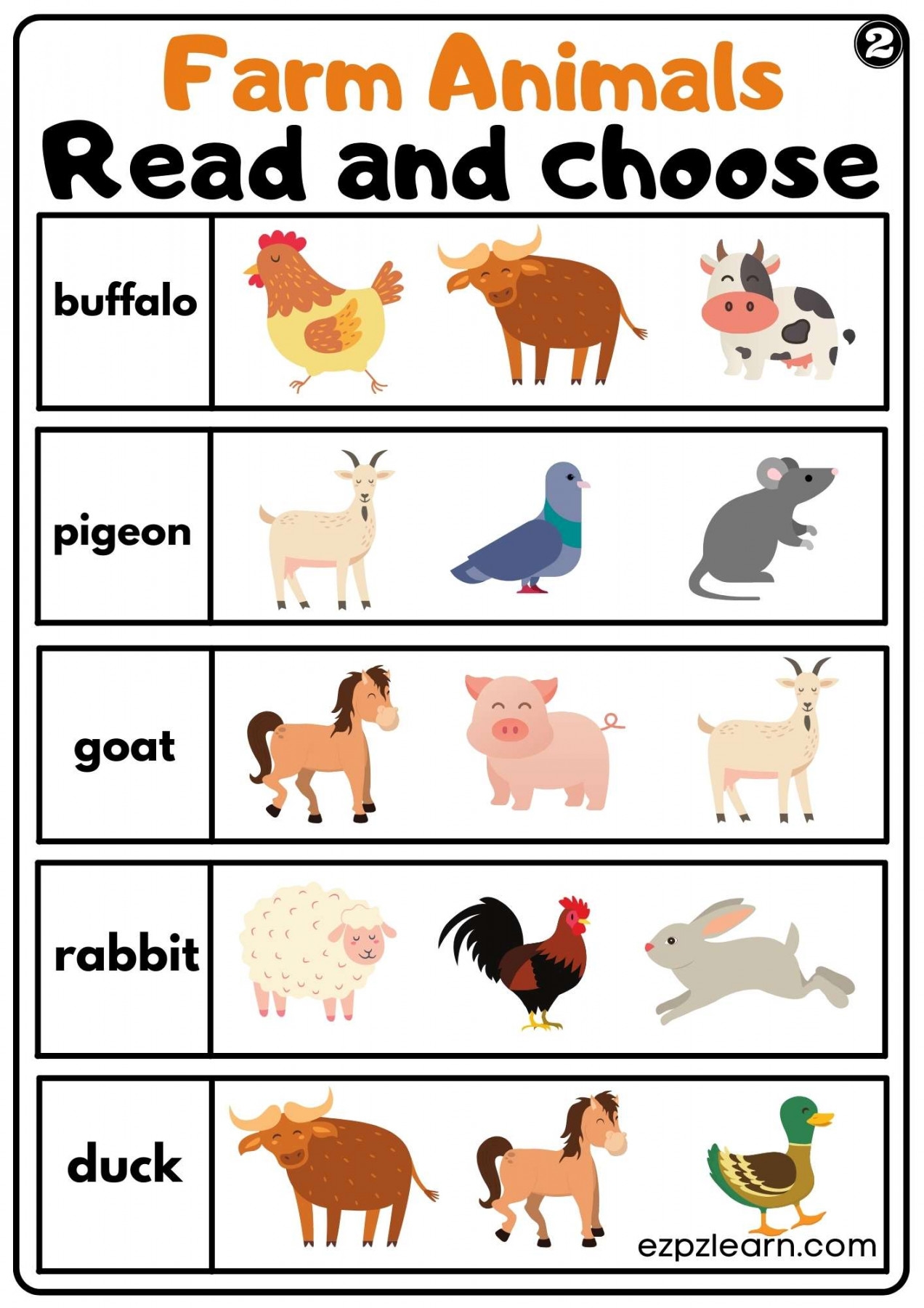Farm Animals Worksheet For Kindergarten Martin Lindelof