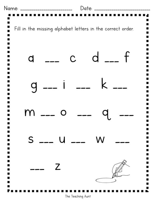 Farm Missing Letters Alphabet Grid Worksheet teacher Made 