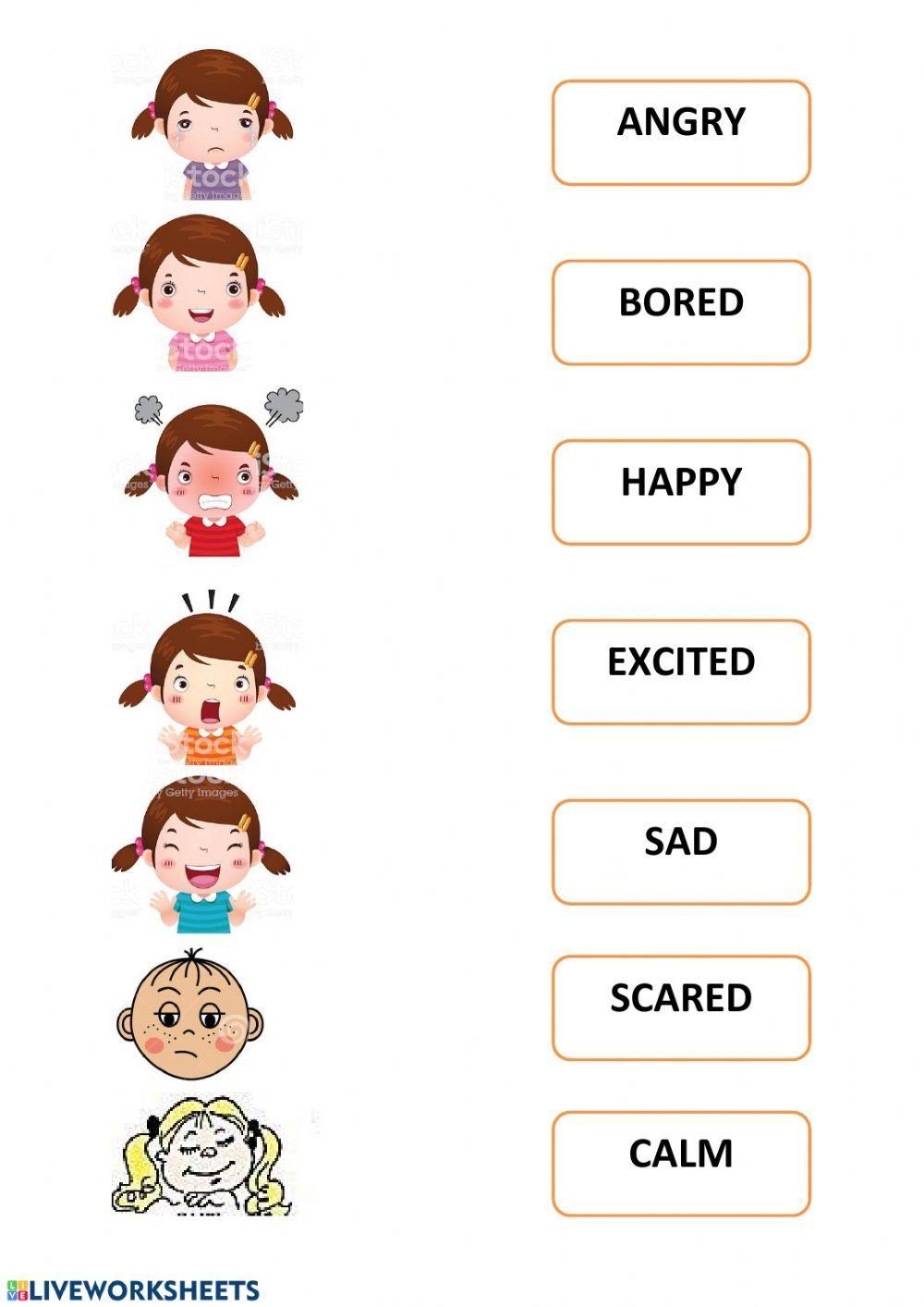 Feelings Worksheet For Kinder Live Worksheets Worksheets Library