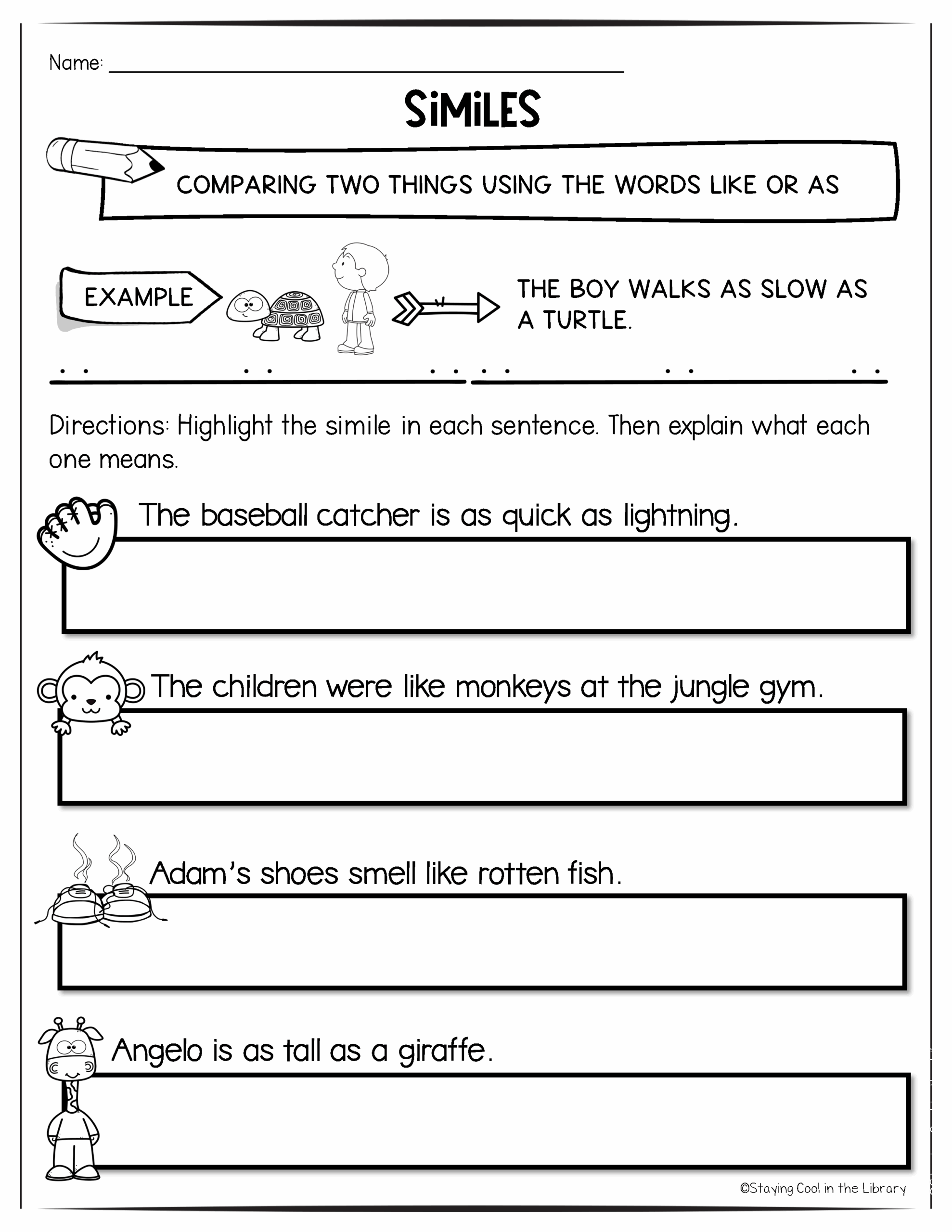 Figurative Language Find The Hyperbole Printable Worksheets 