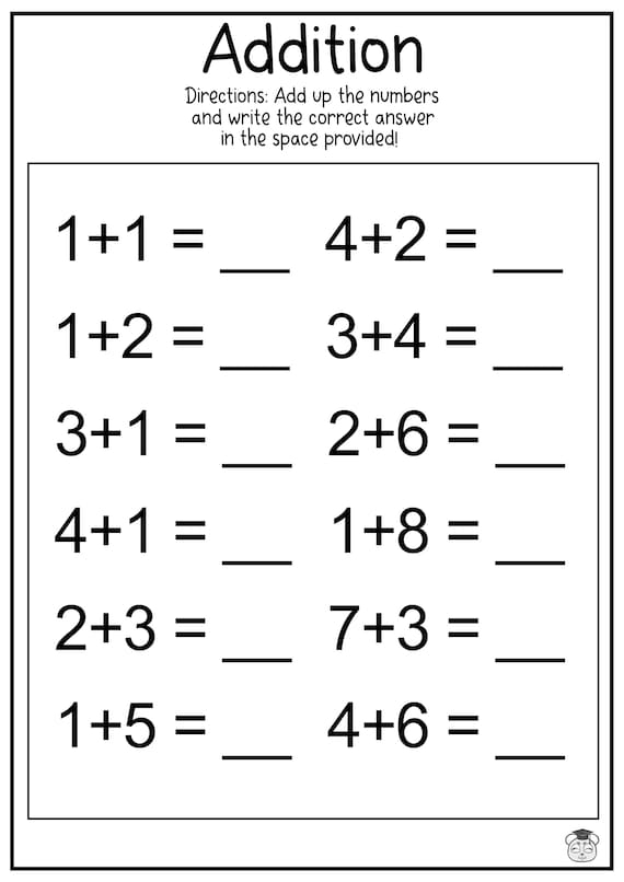 Free Addition Math Worksheet For Download Free Addition Math Worksheet 