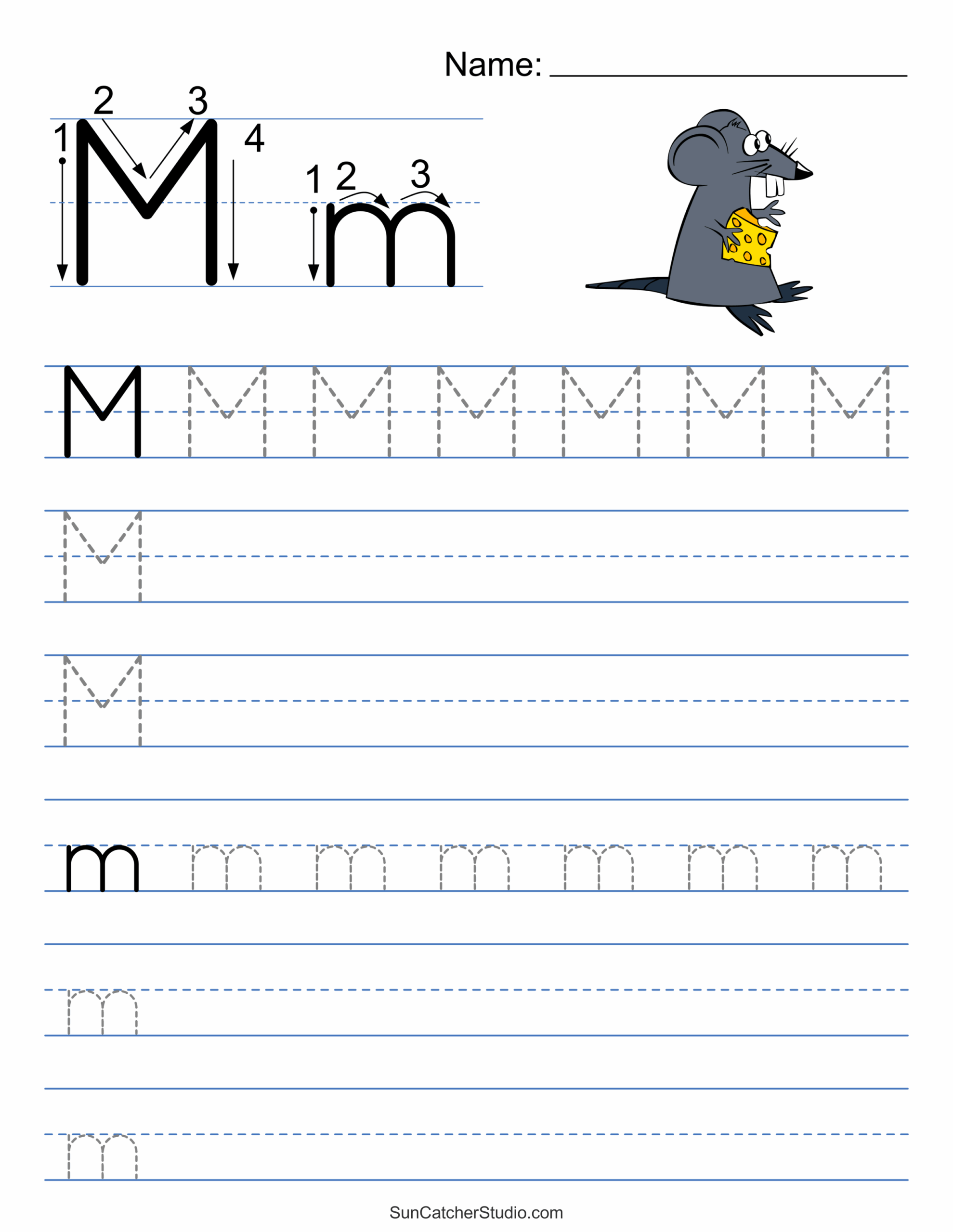 Free Alphabet Tracing Worksheets A Z Infoupdate