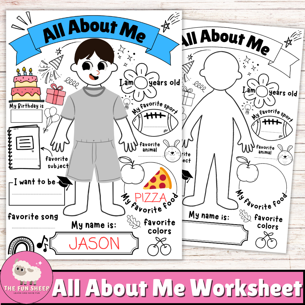 Free And Printable All About Me Worksheet Templates Canva 