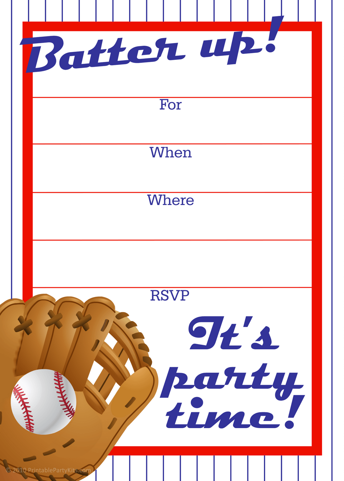 Free Birthday Softball Invitations Printable Templates