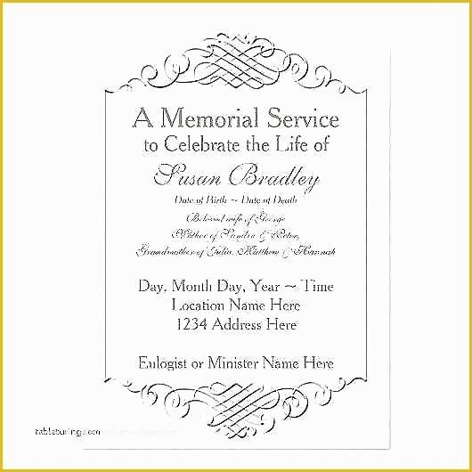 Free Celebration Of Life Program Template Of Inspirational Free 