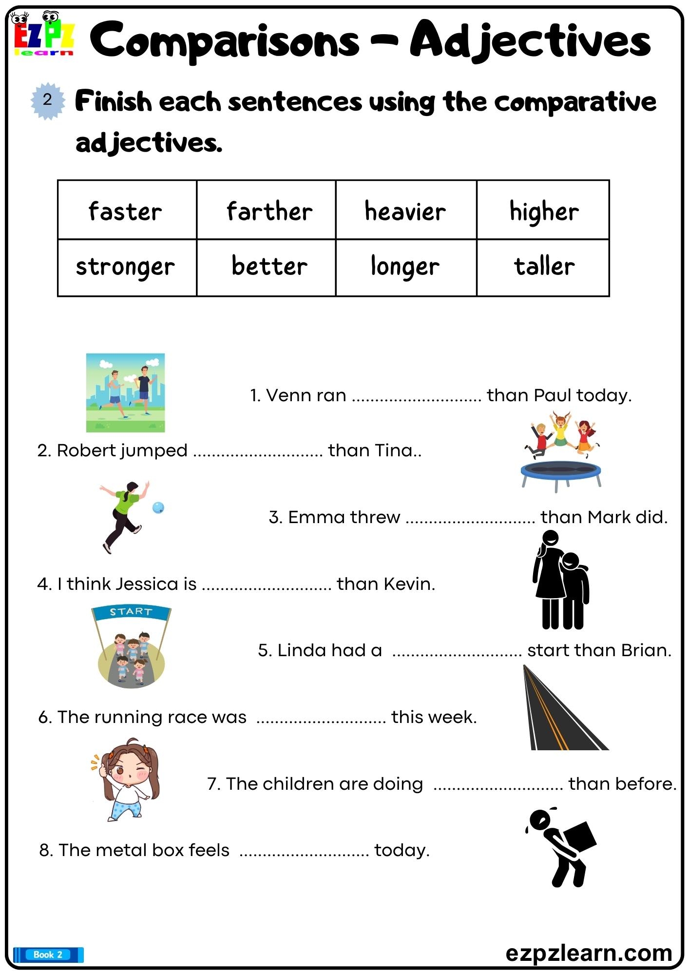 Free Comparative And Superlative Adjectives Worksheet Pdf Download 