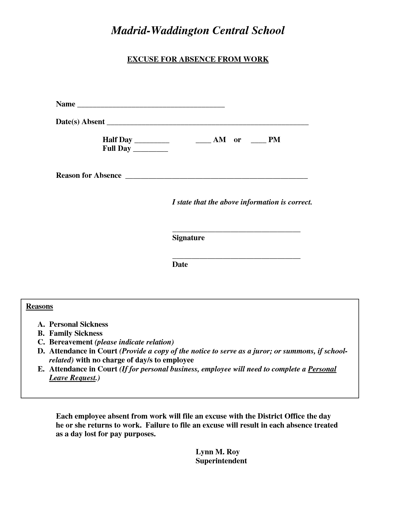 Free Doctors Note Template Free Medical Excuse Forms Pdf On