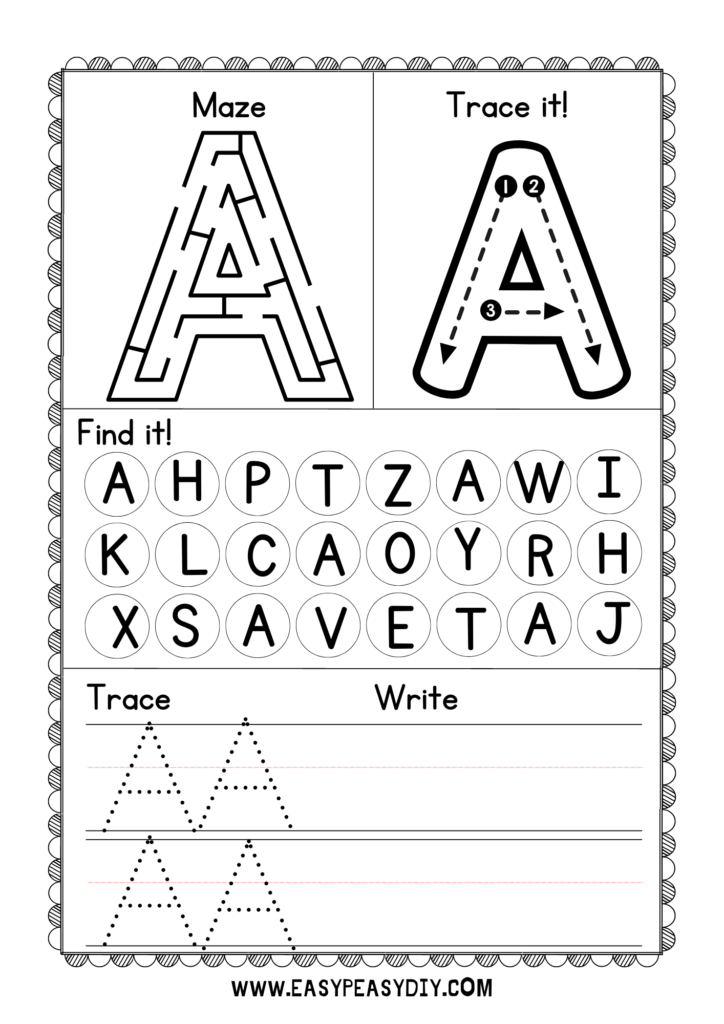 Free Educational Worksheets Pre K K Easy Peasy DIY
