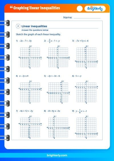 Free Graphing Linear Inequalities Worksheet Download Free Graphing 