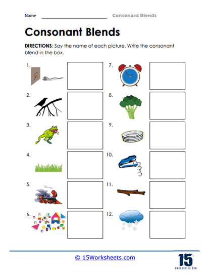 Free Initial Consonant Blends Worksheet Download Free Initial 