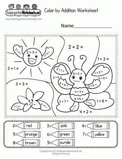 Free Kindergarten Addition Worksheets Learning To Add Through Images 