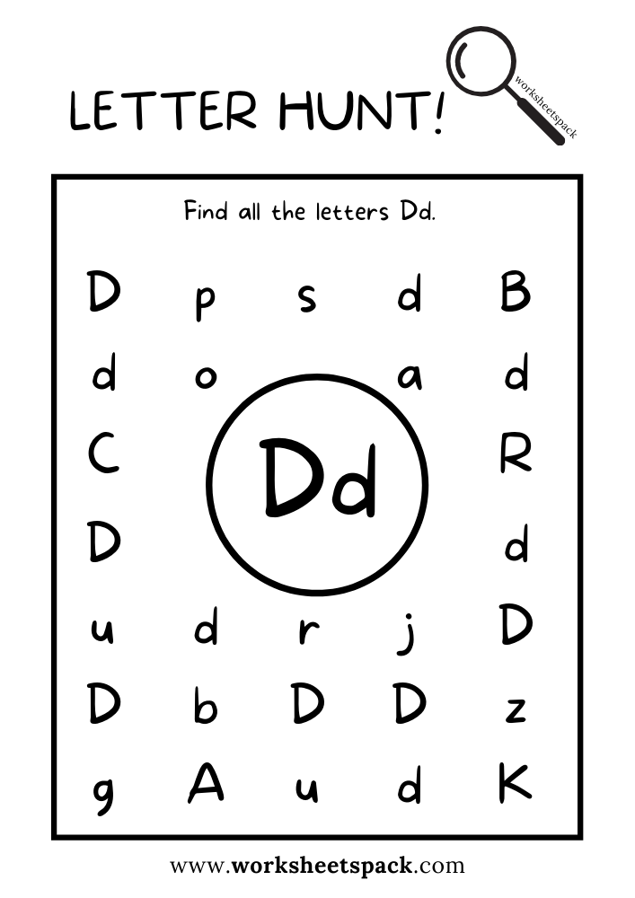 FREE Letter D Worksheets For Preschool The Hollydog Blog 