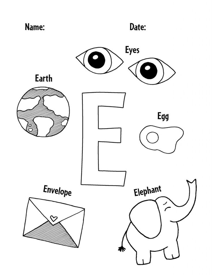 Free Letter E Worksheets For Preschool