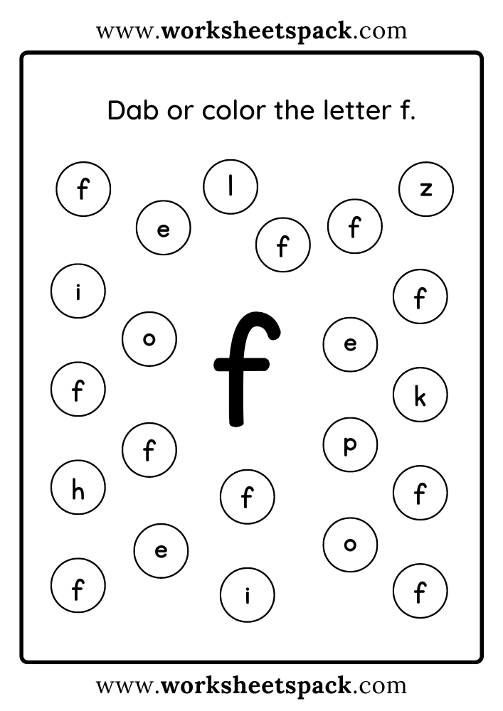 Free Letter F Printable Worksheets Worksheetspack