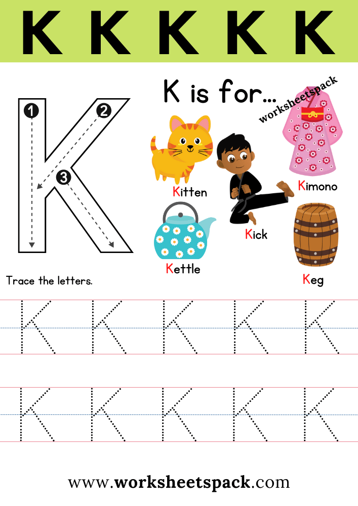 Free Letter K Printable Worksheets PDF Worksheetspack