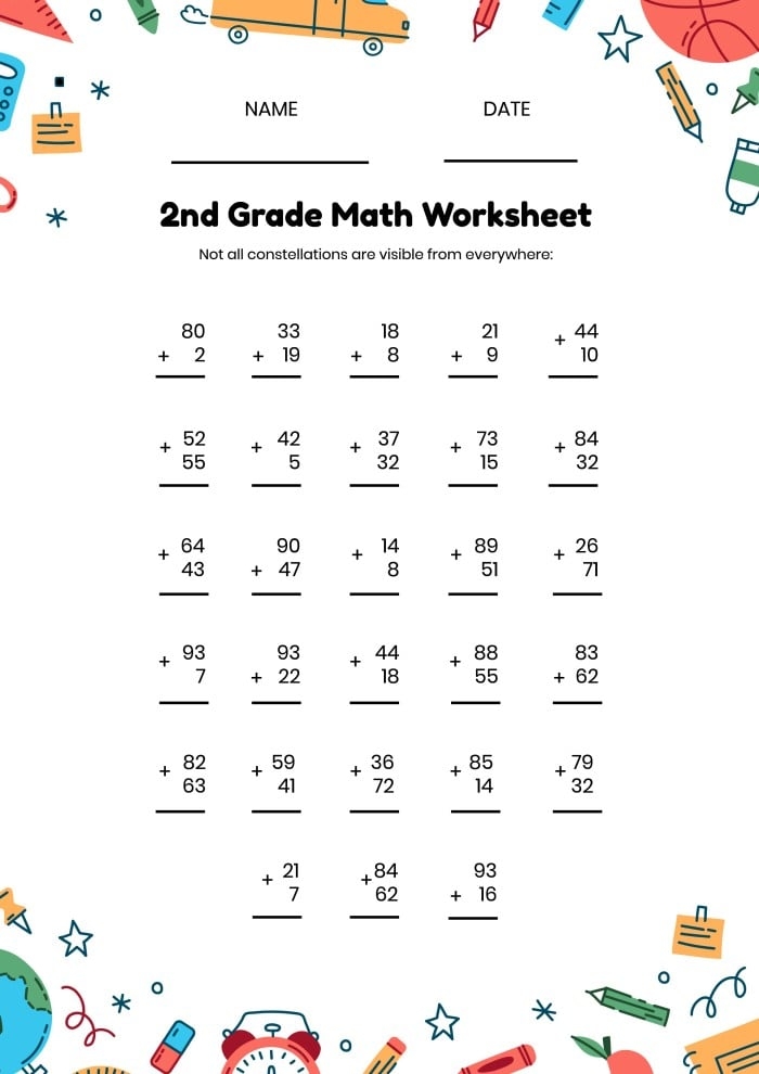 Free Math Worksheets Template To Customize And Download Worksheets