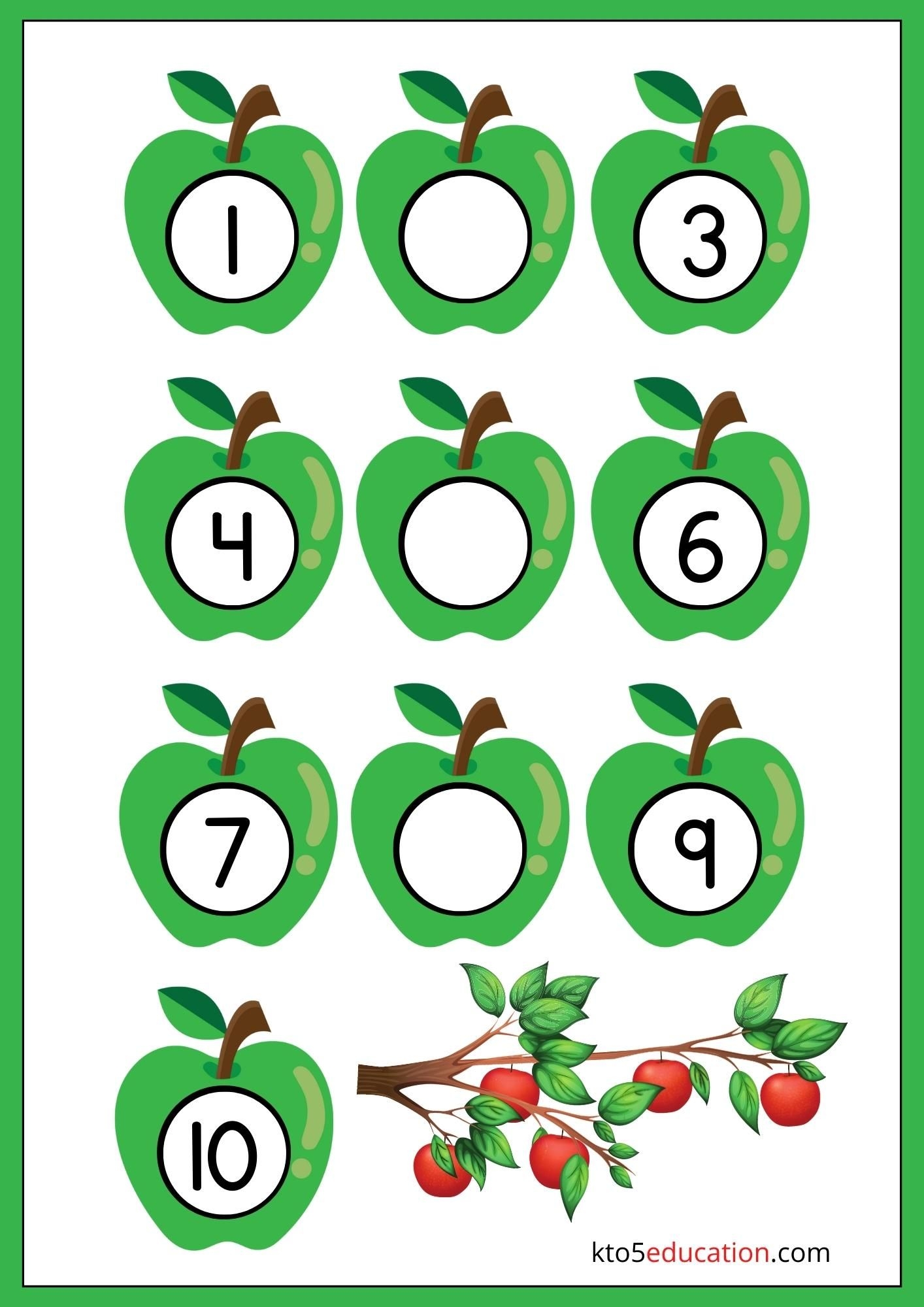 Free Missing Numbers 1 To 10 Worksheet Numbers Kindergarten Number 