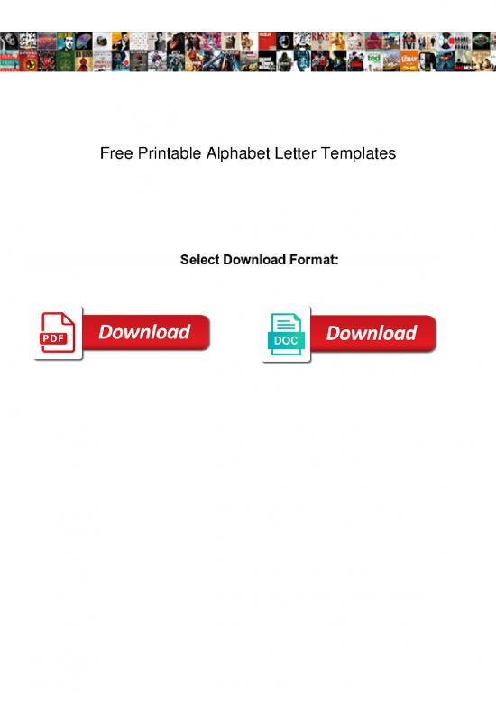 Free Printable Alphabet Letter Templates