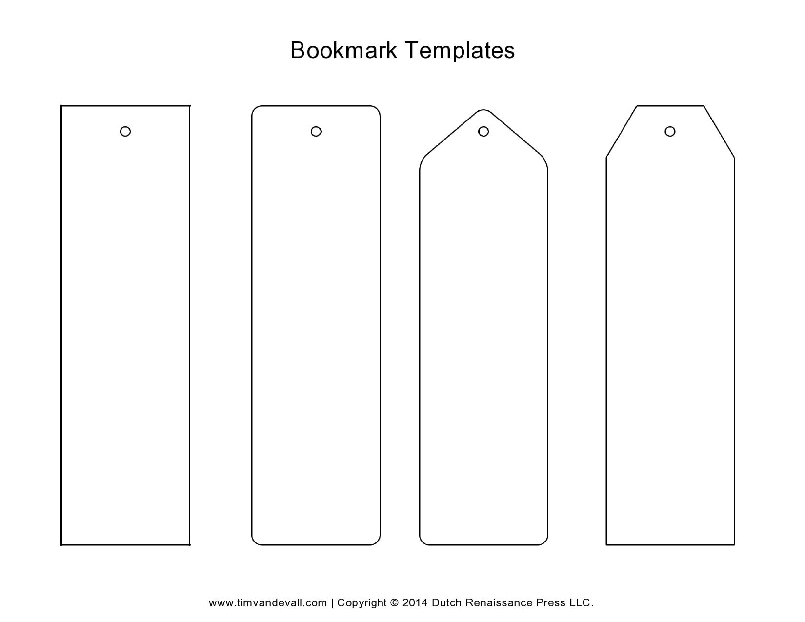 Free Printable Bookmarks Templates FREE Printable A Z