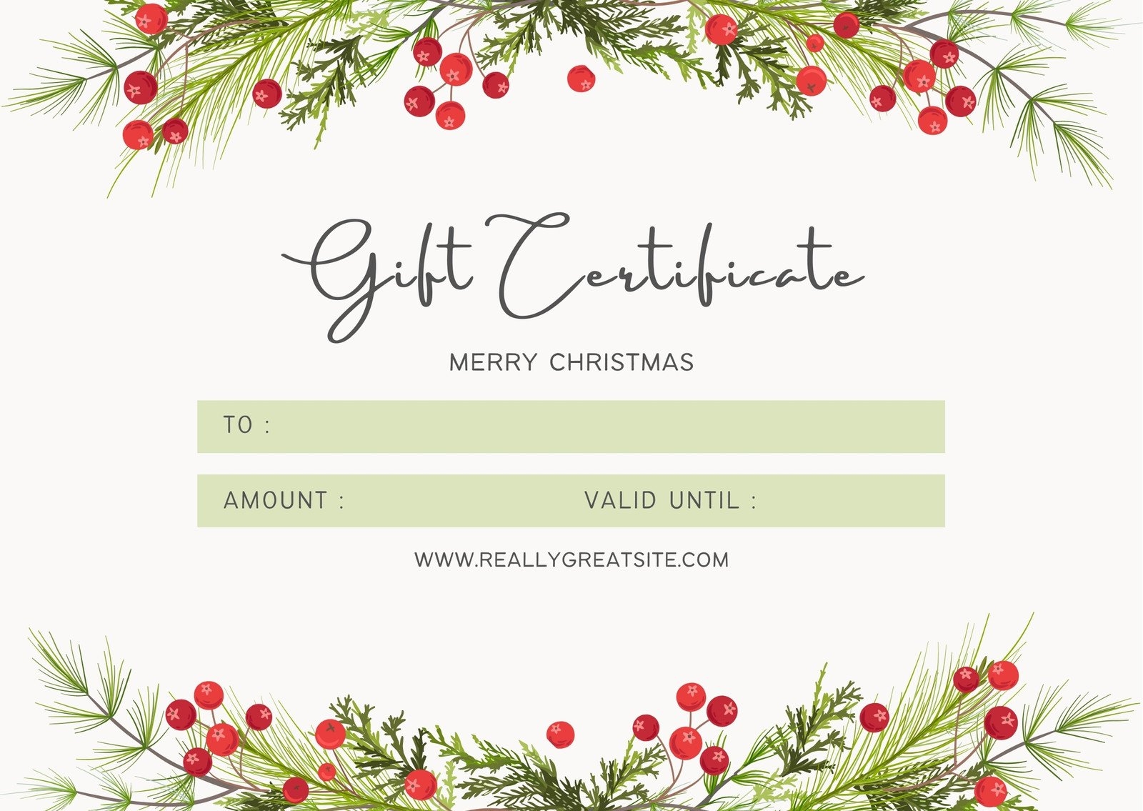 FREE Printable Christmas Gift Certificates Designs 58 OFF
