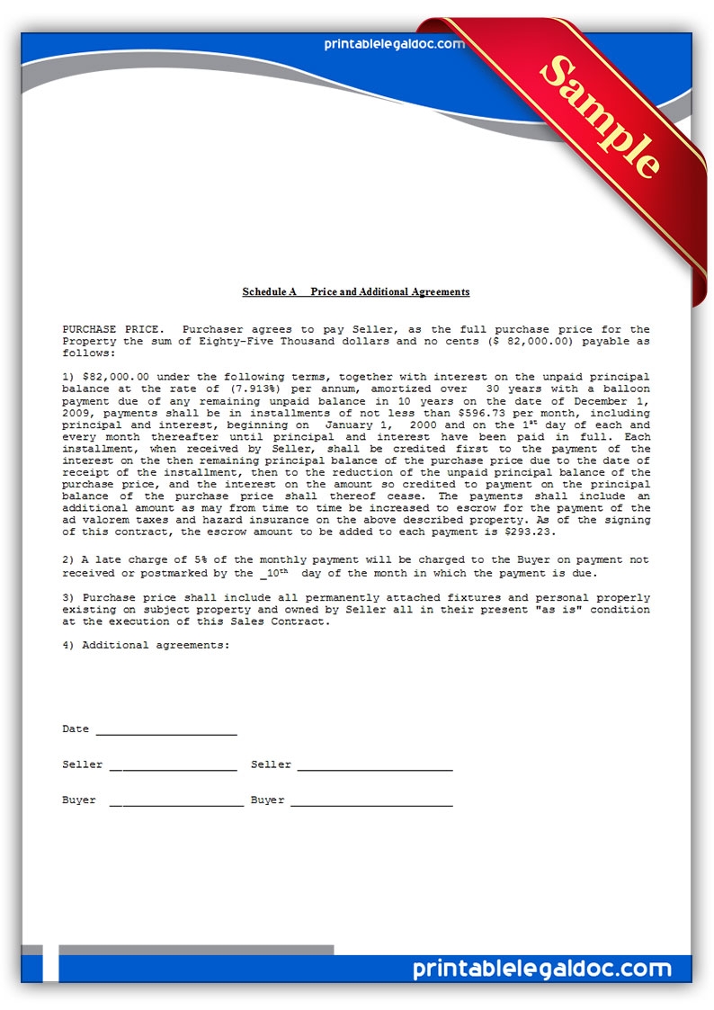 Free Printable Contract For Deed Template Printable Templates