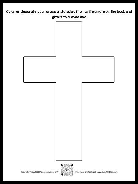 Free Printable Cross Coloring Page Free Printable Cross Coloring Page