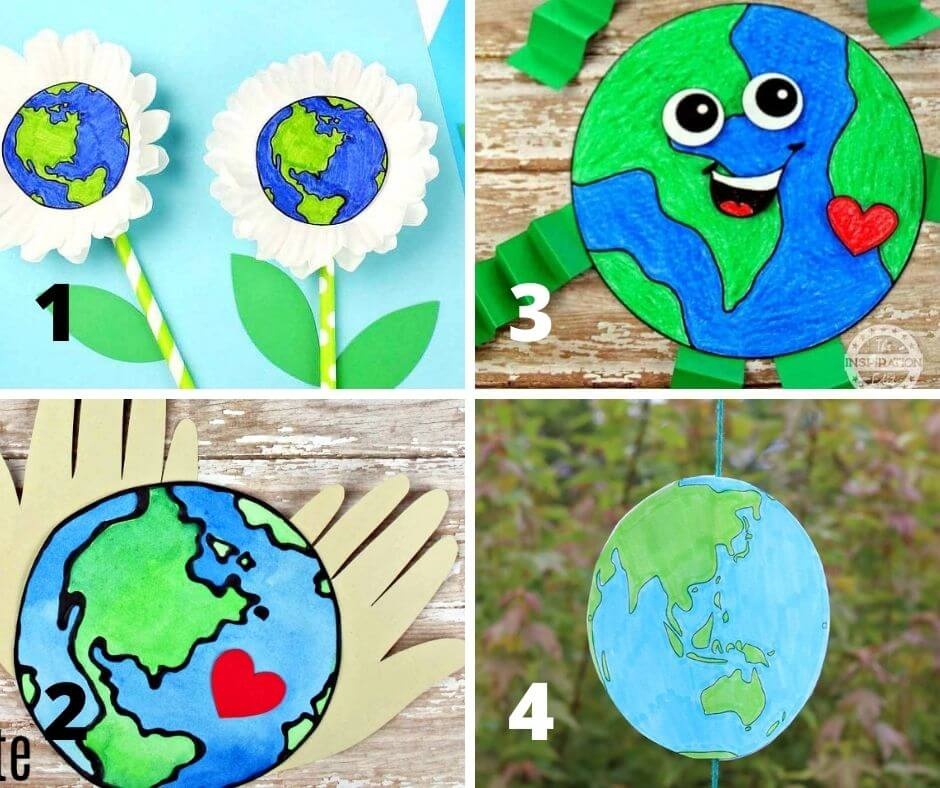 Free Printable Earth Template PDF Lil Tigers Lil Tigers
