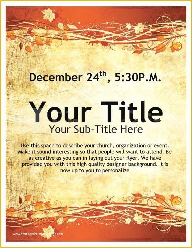 Free Printable Event Flyer Templates Of Thanksgiving Event Flyer 