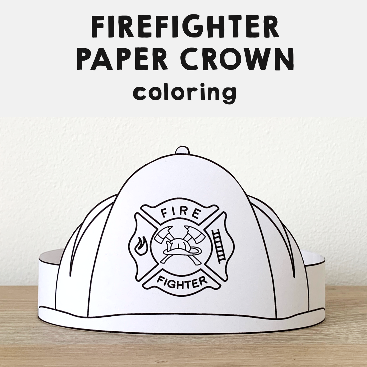 Free Printable Firefighter Hat Template Printable Printables Template