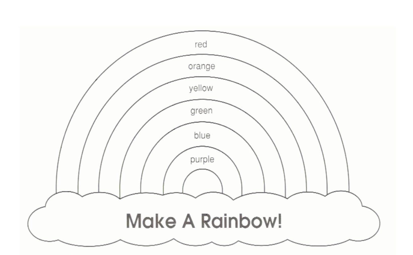 Free Printable Large Rainbow Template