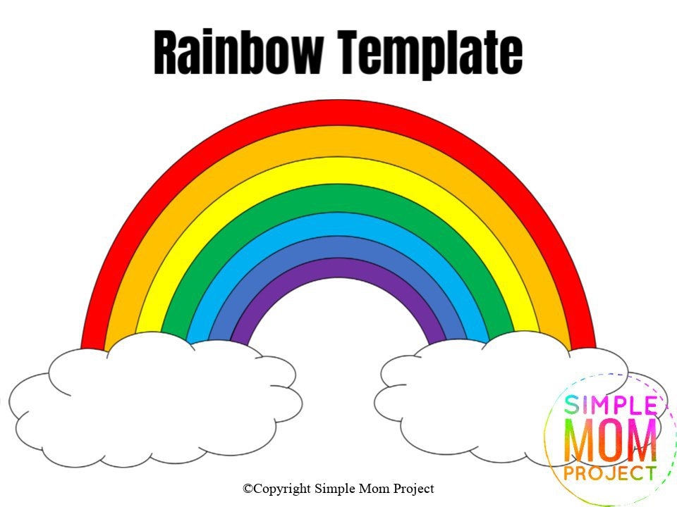 Free Printable Large Rainbow Template