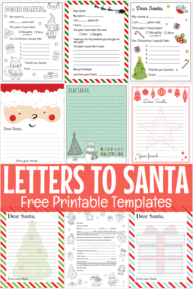 Free Printable Letter To Santa Templates Free Printable Christmas 